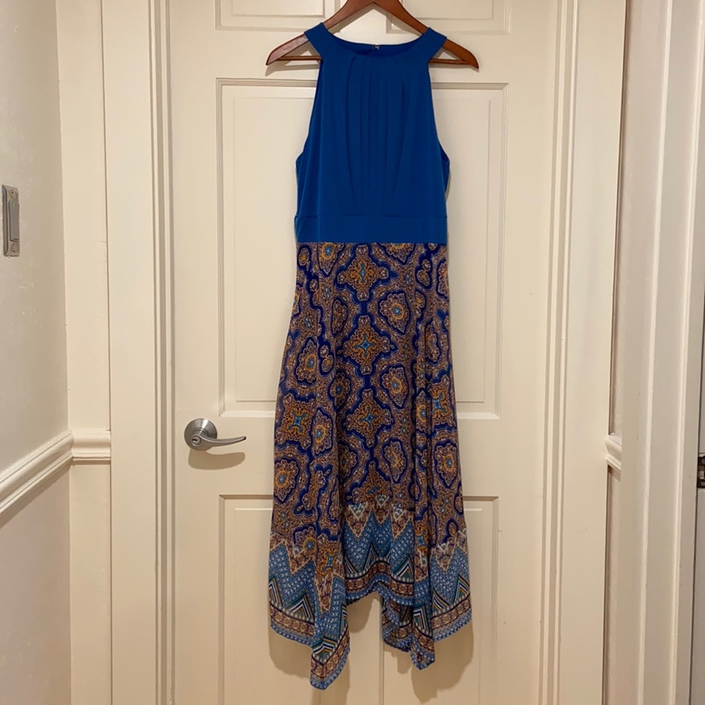 Halter Neck Dress with Handkerchief Hem